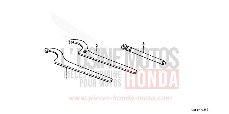 WERKZEUGE von CR80R "große Räder" EXPLOSION RED (R254) von 2001